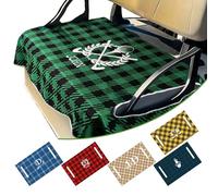 UIDMEN Personalized Golf Cart Seat Cover, Men's Golf Accessories, Plaid Golf Cart Seat Towel Blanket, Custom Initial Name or Logo, Birthday Gifts for Golfer, Golf Enthusiast, Dad, Husband, Friends