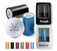 UIDMEN Personalized Large Golf Ball Stamp - 20 mm Logo, with Metal Storage Case, Custom Initial Name or Logo, Reusable Golf Ball Marking, Men's Golf Accessories, Gifts for Golf Lovers, Dad, Husband