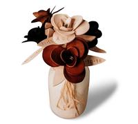 UIDMEN Personalized Leather Rose with Date or Initial, Leather Rose Gift for her/him, 3rd Year for Mom, Eternal Roses Flower Gifts for Grilfriend Sister Wife Grandma
