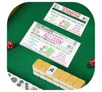 UIDMEN Personalized Mahjong Line Finder for Beginner, Custom Mahjong Card Guide with Name, Rules Helper Reader, Mahjongs Accessories for Competition Parties, Game Night, Mahjong Lover Gifts