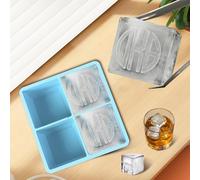 UIDMEN Personalized Monogrammed Ice Cubes, Custom 2 inch Whiskey Rocks, Food Grade Silicone Mold with Lid, for Wedding, Home Bar, Gifts for Dad, Husband,Whisky Lover, Cocktail Lover, Bartender