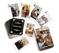 UIDMEN Personalized Playing Cards with Metal Storage Case, Custom Playing Cards with Photos, Logo and Pictures, Make Your Own Funny Decks Card, Customized Gifts for Wedding and Christmas, Birthday