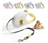 UIDMEN Personalized Retractable Pet Leash, Custom Pet Photo and Name, Night Reflective Dog Leash, One-Handed Brake, Pause, Lock, Outdoor Daily for Small & Medium Dog, Gifts for Dog Lover, Dog Owner