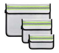 UieoKakeh 5200℉ Fireproof Document Bag Waterproof Money Bag with Zipper and Pocket Important Document Holder for Cash Valuables, Passports, Paper Safe 3 Pack Customer Needs