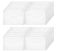 UieoKakeh 5x7" Clear Plastic Envelopes with Slide-on Seal Closure, Resealable Storage Pockets for Photos, Cards,DIY Crafts