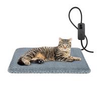 UieoKakeh Adjustable Temperature Heated Cat Bed Waterproof Electric Pet Heating Pad for Dogs for Cats