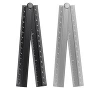 UieoKakeh Aluminum Alloy Folding Straight Ruler, 2pcs 30cm Metric Protractor for and Art