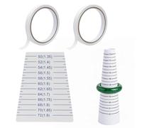 UieoKakeh Bracelet Sizer with Mandrel Set, 2 Measuring Tools& 2 Rolls of Double-Sided Tape- Measuring Tool for Jewelry Crafting