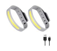 UieoKakeh COB Bracelet Rechargeable Running Light with Reflective Arm Band 2PCS Outdoor Flashing Safety for Night Runners