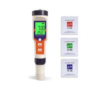 UieoKakeh Digital for Spa Pools Aquatic Testing Device 5-in-1 TDS EC PH Salinity Temperature Meter Water Quality Tester Monitor for Aquariums Swimming Pools