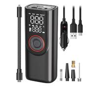 UieoKakeh Dual-Use Handheld& Car Charging Portable Mini Bicycle Electric Tire Pump 6000mAh Inflator Charger