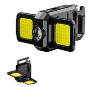 UieoKakeh Foldable COB Keychain Work Light Flashlight with Bottle Opener for Camping, Car Repair, Hiking Emergency Use 2PC