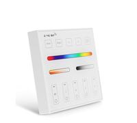 UieoKakeh Smart Panel Remote for RGB for RGBW for RGBCCT, 2.4G Radio Frequency, Wall Mounted, 4-Zone Control
