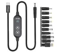 UieoKakeh USB C Power Cord 100W Highest Efficiency Variable Power Supply Type C and DC5.5 Direct Cable 120cm Charging Cable