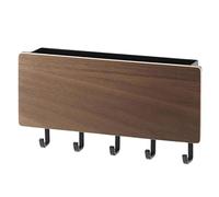 UieoKakeh Wooden Decorative Wall Rack Storage Box Hanger Organizer Key Rack Wall-Mounted Sundries Storage Solution Novel B