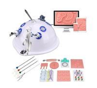 UIGJIOG 0 Laparoscopic Box Spherical Box High Simulation Laparoscopic Simulator Training Box Light Source Camera 4 Training Instruments 10 Training Modules Surgical Instrument Trainer Teaching