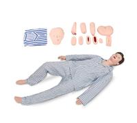 UIGJIOG 170 Cm Nursing Manikin Patient Care Mannequin for Training Male Female Multi-Functional Human Anatomy with Wound Modules Highly Simulated Caregiver for Improving Nursing Skill