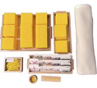 UIGJIOG Addsubtract Multiplication And Division Montessori Math Teaching Aid Bead Game Decimal Bank Game Set with Mat for Preschool Education