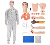 UIGJIOG Anatomical Medical Training Manikin with Replaceable Head Life-Size Full Body Nursing Skills Mannequin for Patient Care Nurse Training Dummy for Medical Education Patient Care Manikin