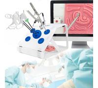 UIGJIOG Blue, Simulation Training Box Laparoscopic Training Box Laparoscopic Trainer Surgery Simulator Kit HD Camera 5 Training Modules 4 Surgical Tools Single Port Channel Design Teaching