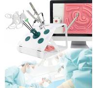 UIGJIOG Green, Simulation Training Box Laparoscopic Training Box Laparoscopic Trainer Surgery Simulator Kit HD Camera 5 Training Modules 4 Surgical Tools Single Port Channel Design Teaching