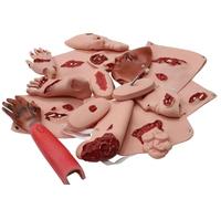 UIGJIOG Simulate Wound 16PCS Trauma Manikin Moulage Kit Trauma Evaluation Set Burn/Wound Module for First Aid Trauma Care Training for Full Body Manikin