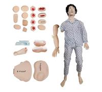 UIGJIOG Simulated Patient Care Model Life Size Nursing Manikin Patient Care Mannequin for Training Male-Female Multi-Functional Human Anatomy with Wound Modules Simulated Caregiver