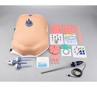 UIGJIOG Soft Pneumatic Abdomen Bionic Box Laparoscopic Surgery Simulation Training Box with HD 1080P Endoscope 10 Training Modules Thoracic Surgery Trainer