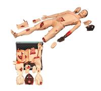 UIGJIOG Trauma Care Mannequin Cardiopulmonary Resuscitation Model Dressing Dummy Medical Teaching Simulator 170Cm Wound Care Nursing Mannequin Wound Care Nursing Practice Mannequin 15 Modul