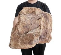 UIHECTA Artificial Fake Boulder, Fake Rocks, Outdoor Faux Rock Cover for Landscaping, PU Foam Decorative, Well Pump/Septic Tank/Grounding Wiring Covers, for Gardens Shooting,Brown,10