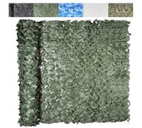 UIHECTA Camouflage Netting, Camo Tarp Sun Shade Net, Sunscreen Nets, for Hunting Blind, Military, Dinosaur Birthday Theme Party Decoration, Camping Shooting,Green,7x18m