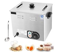 UIHECTA Commercial Egg Boiler 2600W, Stainless Steel Egg Cooker, Large Capacity Electric Poached Egg Maker With Temperature Control, Egg Poacher Pan For Restaurant,No Timer,With Basket