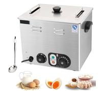 UIHECTA Commercial Egg Boiler, Electric Poached Egg Maker, Egg Poacher Pan, 2600W, Stainless Steel, Large Capacity, with Temperature Control, for Restaurant,Timer,With Basket