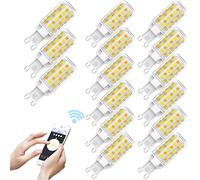 UIHECTA G9 LED Dimmable Light, G9 LED Smart Bulb, Voice Remote Control, WiFi Connect, No Hub Required, 3W Replacement for 40W Halogen G9 Bulb, for Living Room Bedroom Lighting,A,15 pack