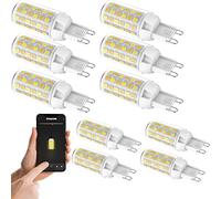 UIHECTA G9 LED Smart Bulb, Wifi Led Light Bulbs Dimmable G9 3W 320LM Led Lights Wi-Fi & Voice Control That Work with Alexa, Google Home,Warm White,10PACK