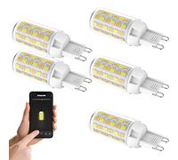 UIHECTA G9 LED Smart Bulb, Wifi Led Light Bulbs Dimmable G9 3W 320LM Led Lights Wi-Fi & Voice Control That Work with Alexa, Google Home,Warm White,5PACK