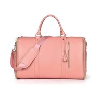 UIHECTA Garment Bags with Wheels, Garment Convertible Weekender Bags, Carry on Suit Luggage Bag for Travel, Convertible Duffel Bag, for Business and Leisure Trips,Pink,Single Bag