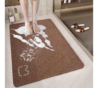 UIHECTA Loofah Shower Mat, Non Slip Bath Mats with Drain for Inside Shower, Soft Comfort Massage PVC Bath Rugs, Quick Drying, for Bathroom,008,40 * 60cm