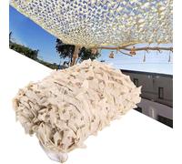 UIHECTA Military Shade Net, Beige Camouflage Netting, Sun Protection Net, Patio Awning, Shooting Sunscreen Nets, for Pergola Garden Plants Camping Hunting Decoration,Beige,8x20m