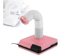 UIHECTA Professional Nail Dust Extractor with Adjustable LED Light, Dual Vacuum Modes, Upgraded Motor, Low Noise, Acrylic Nail Polishing Vacuum Cleaner, Retractable Telescopic Tube,Pink