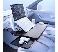 UIHECTA Steering Wheel Tray, Car Dining Table, Food Desk, Laptop Stand, Multi-Functional Adjustable Work, for Writing Reading Eating Working On The Go,Black