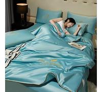 UIHECTA Summer Simple Ice Silk Quilt, Air Conditioning Quilts for Sleeping, Cool and Comfortable Washable Ice Silk Simple Comforter, Absorbs Body Heat to Keep Cool, Easy to Clean,007,200 * 230cm