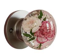 UIHECTA Unique Decorative Door Handle, Retro Round Resin Epoxy Flower Door Knob, Decorative Artisan Pull, Animal Crystal Door Handle, for Modern and Classic Homes, Bedroom Decor,02