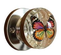 UIHECTA Unique Decorative Door Handle, Retro Round Resin Epoxy Flower Door Knob, Decorative Artisan Pull, Animal Crystal Door Handle, for Modern and Classic Homes, Bedroom Decor,05