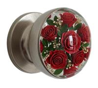UIHECTA Unique Decorative Door Handle, Retro Round Resin Epoxy Flower Door Knob, Decorative Artisan Pull, Animal Crystal Door Handle, for Modern and Classic Homes, Bedroom Decor,07