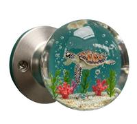 UIHECTA Unique Decorative Door Handle, Retro Round Resin Epoxy Flower Door Knob, Decorative Artisan Pull, Animal Crystal Door Handle, for Modern and Classic Homes, Bedroom Decor,12