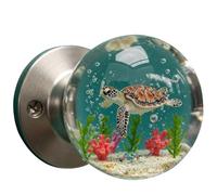 UIHECTA Unique Decorative Door Handle, Retro Round Resin Epoxy Flower Door Knob, Decorative Artisan Pull, Animal Crystal Door Handle, for Modern and Classic Homes, Bedroom Decor,09