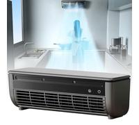 UIHECTA Wall Air Conditioner Fan, 2025 New Wireless Charging Mini Air Cooling Fan, 10s Instant Cooling, No Drilling, for Bedroom Living Room Kitchen Camping,Grey,332×102×107.5mm