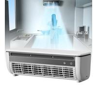 UIHECTA Wall Air Conditioner Fan, 2025 New Wireless Charging Mini Air Cooling Fan, 10s Instant Cooling, No Drilling, for Bedroom Living Room Kitchen Camping,White,332×102×107.5mm