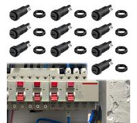 UIHRLM 10 PCS Fuse Holders, 5 X 20mm Panel Mount Fuse Holder with 12mm Installation Hole, Easy Install 10A/250V Fus Wire Panel Mount Holder Screw Cover for Electrical Equipment and Motorcycles Use